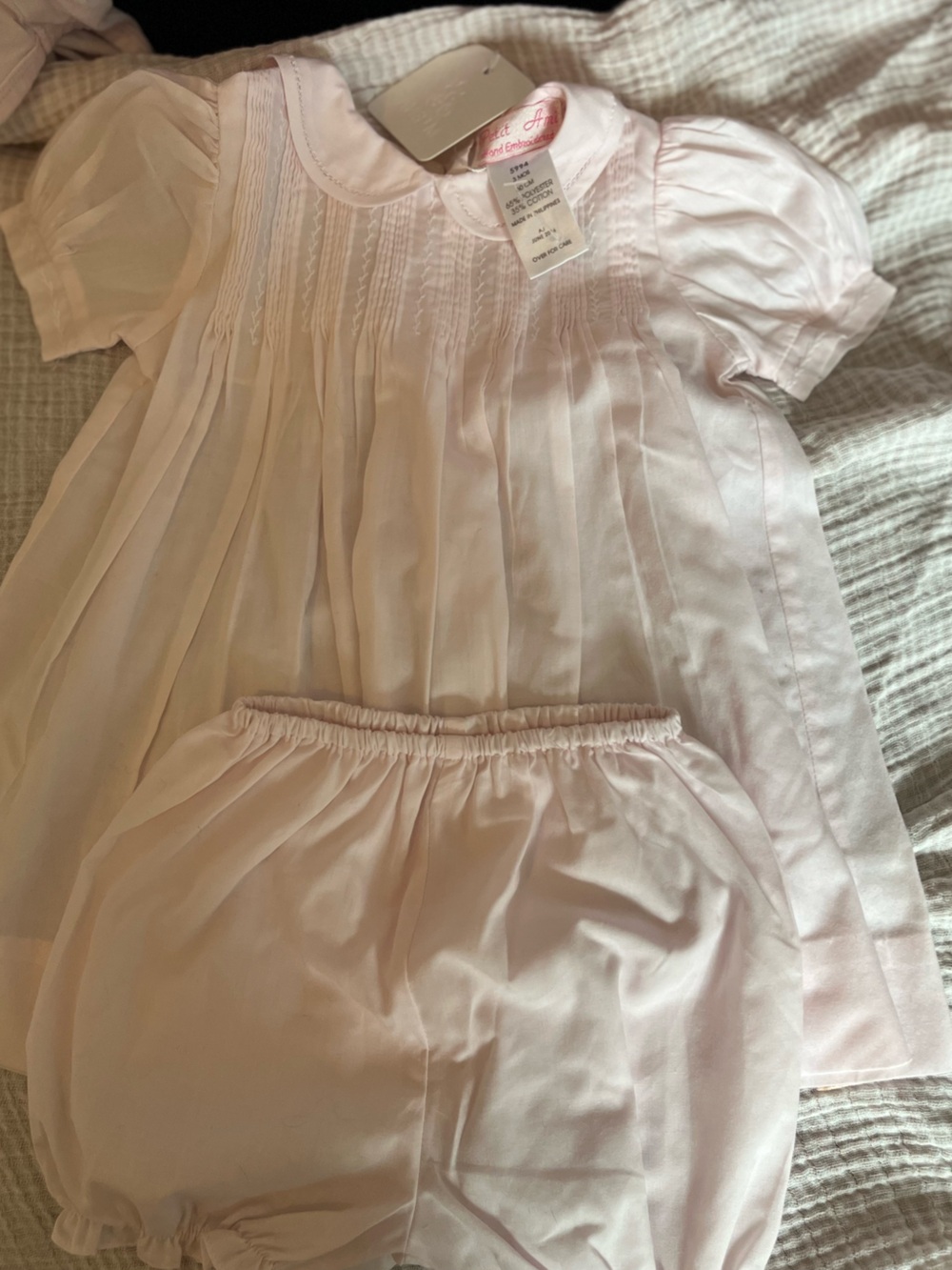 Light pink Petit Ami dress and bloomers set